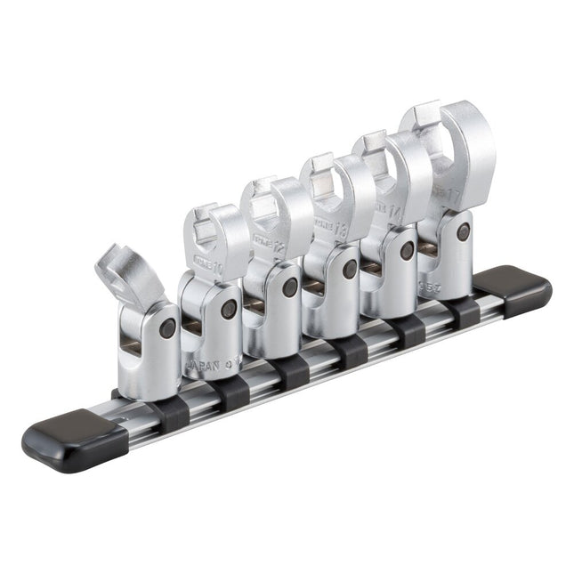 TONE 3/8" Drive Flexible Crowfoot Socket Wrench Set, HSCF30