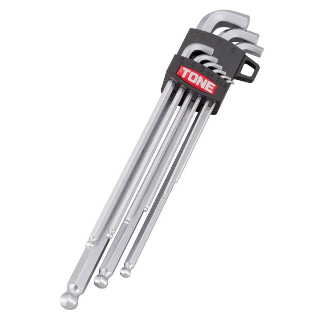 TONE Short-Neck Long Ball Point Hex Key Set (BL900S)
