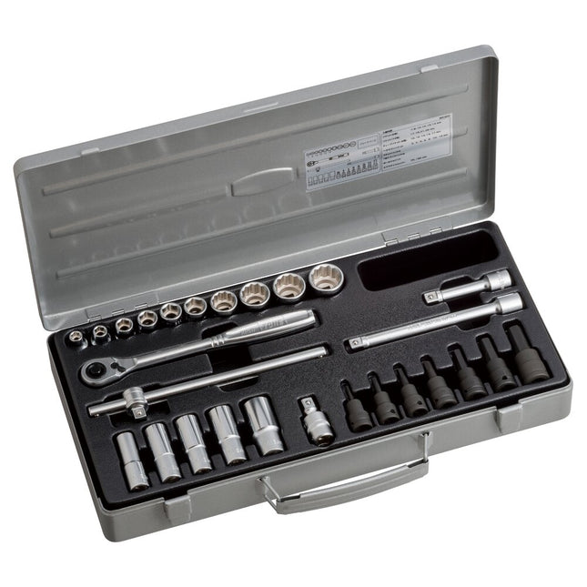 TONE 3/8" Drive 6-Point+12-Point Socket Wrench Set MX300