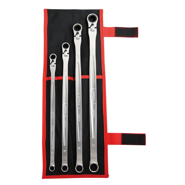 TONE Flexible Long Offset Gear Ratchet Wrench Set RMA400L