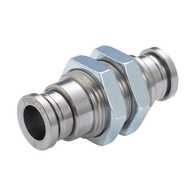 PISCO Tube Fitting Brass Bulkhead Union (Inch Size) - KM1/2-1-F
