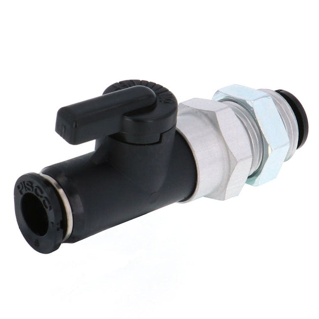 PISCO Ball Valve 10 Series Bulkhead Union BVM6-6