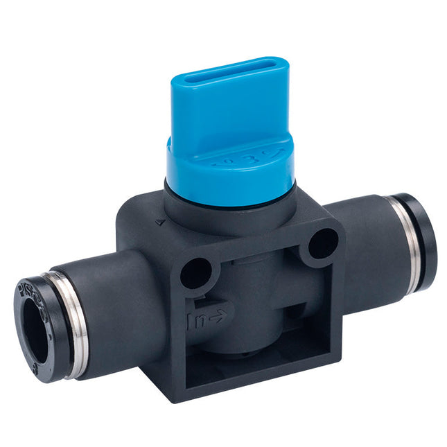 PISCO Hand Valve Union Straight 3-Way Valve