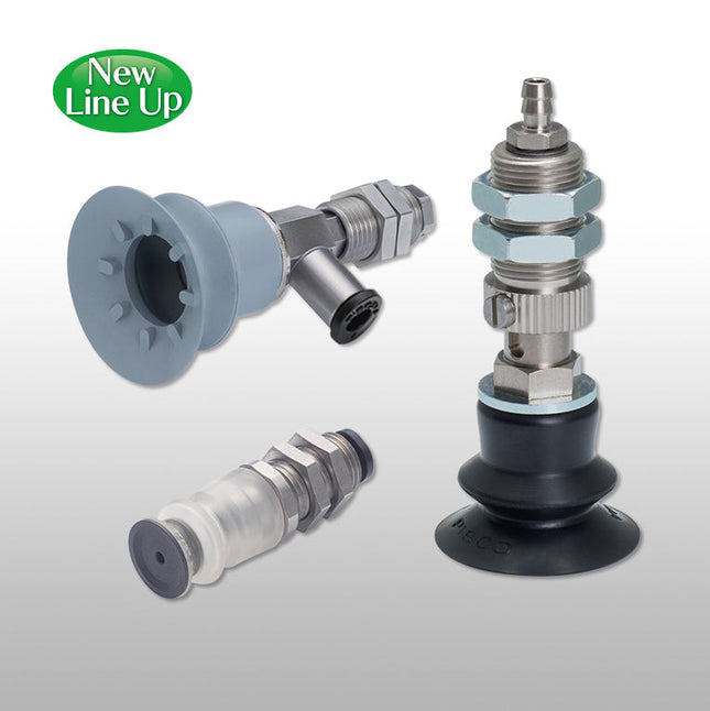 PISCO Vacuum Pad Bellows Type Pad with Pad Screw Set + Resin Attachment VP10BF-M4-QM-S3