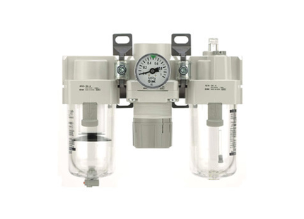 SMC AC10-A to AC40-A, Air Filter, Regulator and Lubricator Combination, AC20-N02G-CZ-A