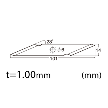 NT CUTTER Spare blade stainless steel single edge S "BVS-11P"