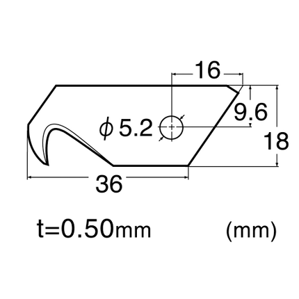 NT CUTTER Spare blade Hook/3 blades "BSL-21P"