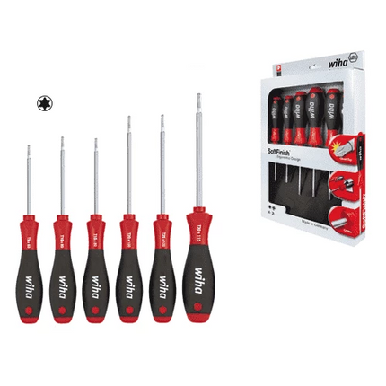 [WIHA] Screwdriver set SoftFinish® TORX® ball end 6-pcs. 362BE K6 | 210-1853