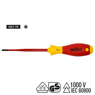 [WIHA] Screwdriver SoftFinish® electric slimFix   TORX® Tamper Resistant (with hole), 3251 TR