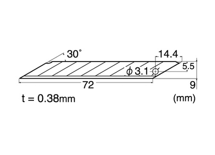NT CUTTER  Spare blade Precision 30 degree segmented/5 blades "BD-100"