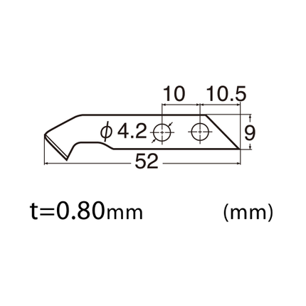 NT CUTTER  Spare blade Plastic cutting /6 blades "BM-2P"
