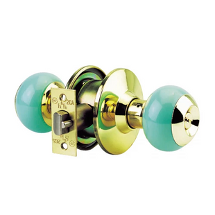 Key- and Button-Locking Door Knobs  3300CHOICE (Green)