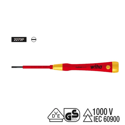 [WIHA] Fine screwdriver PicoFinish electric   Slotted, 2270P