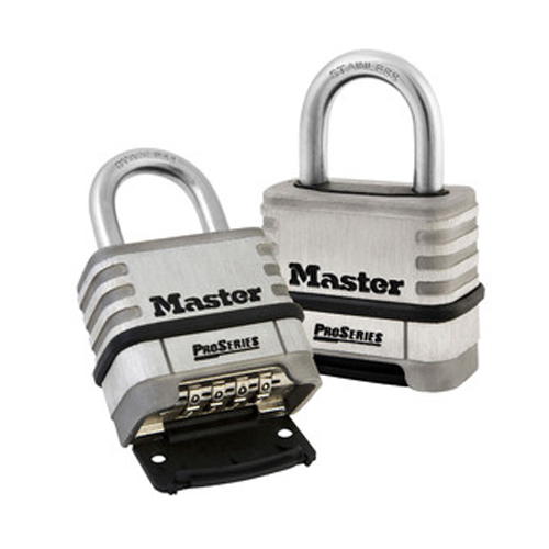 MASTER LOCK Model No. 1174  2-1/4in (57mm) Wide ProSeries® Stainless Steel Resettable Combination Padlock