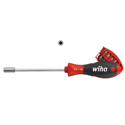 [WIHA] Screwdriver with bit magazine magnetic TORX® with 8 bits, 1/4" 3809 01 02 | 210-6982