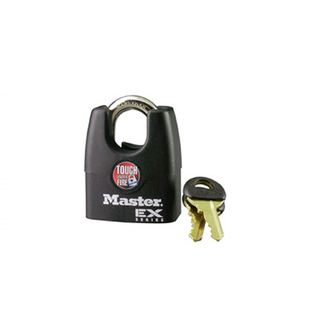 MASTER LOCK Model Model No. 1DEX  1-3/4in (44mm) Wide Laminated Steel Pin Tumbler Padlock with Shrouded Shackle
