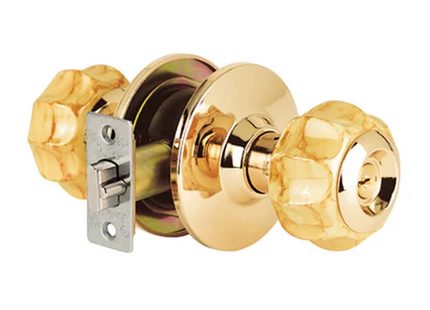 JUNGHWA Key- and Button-Locking Door Knobs 8000 CERAMIC (Brown)