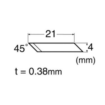 NT CUTTER  Spare blade Precision 45 degree/40 blades "BDA-200P"