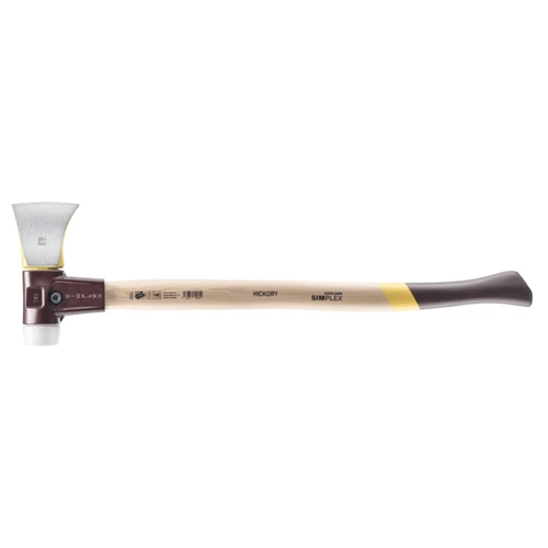 HALDER  3007.750 • SIMPLEX splitting axe • thin shape, with cast steel housing and hickory handle