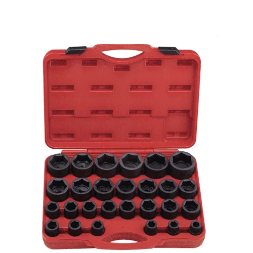 [GENIUS TOOLS] 27 Piece 3/4″ Dr. Metric Impact Socket Set Cr-Mo IS-627M | 201-4380