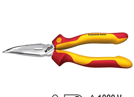 [WIHA] Needle nose pliers Professional electric with cutting edge curved shape, approx. 40°,Z 05 1 06 | 210-6566