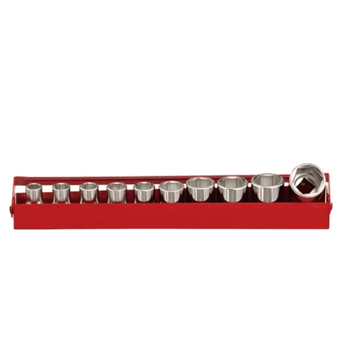 GENIUS TOOLS 10 Piece 1/2″ Dr. Metric Hand Socket Set GS-410RM