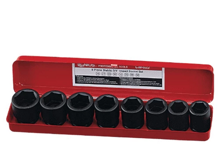 [GENIUS TOOLS] 8 piece 3/4″ Dr. Metric Impact Socket Set Cr-Mo CM-022 | 200-7919