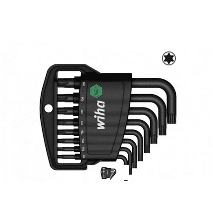 [WIHA] L-key set in Classic holder TORX®, 8-pcs., short, black oxidised 363H8 | 210-6159