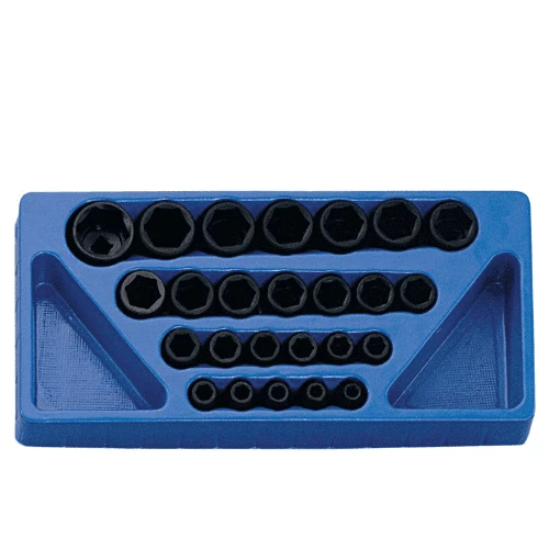 [GENIUS TOOLS] 25 Piece 1/2″ Dr. Metric Impact Socket Set Cr-Mo IS-425M | 200-8662