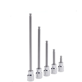 [GENIUS TOOLS]  3/8" Dr. Metric Wobble Hex Bit Sockets-50mmL