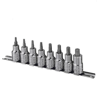 [GENIUS TOOLS] 8 Piece 1/2″ Dr. Star Bit Socket Set BS-408T | 200-7636