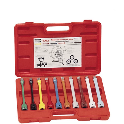 [GENIUS TOOLS] 10 Piece 1/2″ Dr. Torque Extension Bar Set TO-410EXT | 200-7201