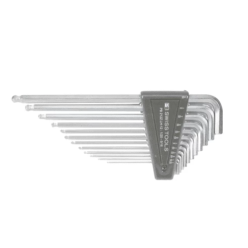 [PB SWISS TOOLS] PB 212Z LH CN, Ball point hex key L-wrench sets for hexagon socket screws, inch sizes