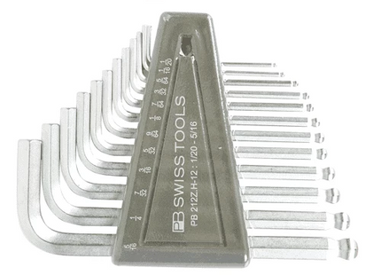 [PB SWISS TOOLS] PB 212Z H CN, Ball point hex key L-wrench sets for hexagon socket screws,inch sizes