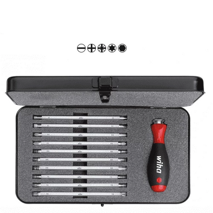 [WIHA] Screwdriver with interchangeable blade set SYSTEM 6   assorted 11-pcs. 281 B11 | 210-7194