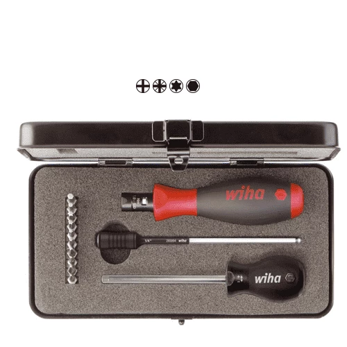 [WIHA] Torque screwdriver set TorqueVario®-S   assorted variably adjustable, 13-pcs. in box ,2852 S10 | 210-7167