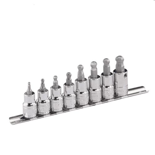 [GENIUS TOOLS] 8 Piece 3/8″ Dr. Metric Wobble Hex Bit Socket Set-50mmL (BS-308WH) | 201-2346