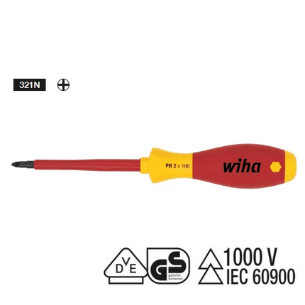 [WIHA] Screwdriver SoftFinish® electric, Phillips, 321N