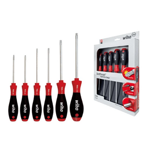 [WIHA] Screwdriver set SoftFinish®   Slotted, Phillips 6-pcs. 302 HK6 SO | 210-7592