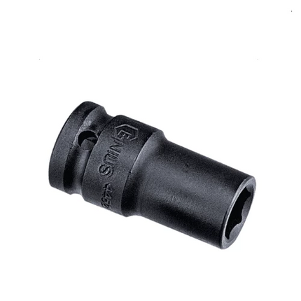 [GENIUS TOOLS] 1/2" Dr. 6 pt. Metric Semi-Deep Thin Wall Impact Sockets Cr-Mo