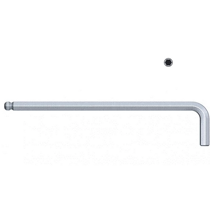 [WIHA] L-keys   Hexagonal ball end matt chrome-plated  369
