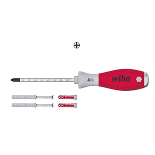 [WIHA] SoftFinish® dowel racket set with dowels   Phillips with 6 mm round blade, SB 534S5 |  210-8139