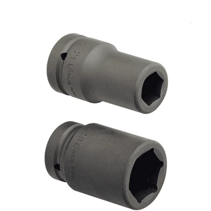 [GENIUS TOOLS] 1" Dr. 6 pt. Metric Deep Impact Sockets Cr-Mo