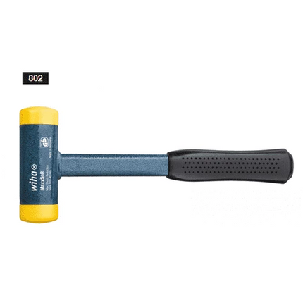 [WIHA] Soft-faced hammer dead-blow, medium hard   With steel tube handle, round hammer face,802
