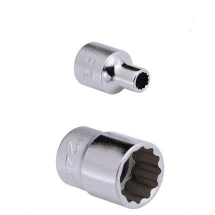 [GENIUS TOOLS] 1/2" Dr. 12 pt. Metric Hand Sockets