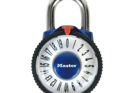 MASTER LOCK Model No. 1588D  2-1/8in (54mm) Wide Magnification Combination Dial Padlock