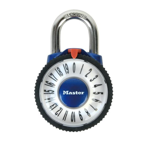 MASTER LOCK Model No. 1588D  2-1/8in (54mm) Wide Magnification Combination Dial Padlock