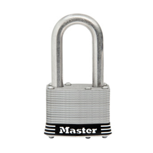 MASTER LOCK Model No. 1SSKADLF  1-3/4in (44mm) Wide Laminated Stainless Steel Pin Tumbler Padlock with 1-1/2in (38mm) Shackle