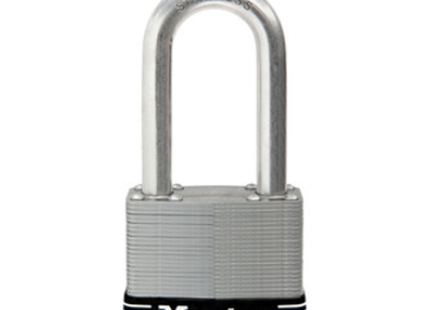 MASTER LOCK Model No. 15SSKADLJ  2-1/2in (64mm) Wide Laminated Stainless Steel Pin Tumbler Padlock with 2-1/2in (64mm) Shackle