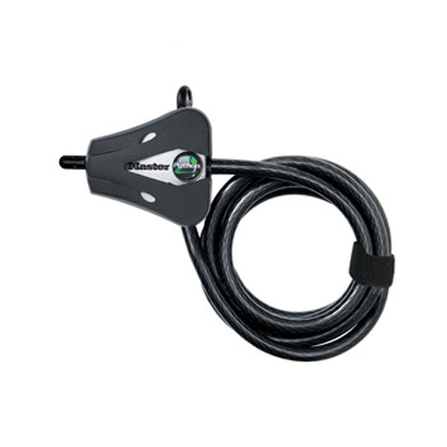 MASTER LOCK Model No. 8418D  6ft (1.8m) Long x 5/16in (8mm) Diameter Python™ Adjustable Locking Cable; Silver and Black